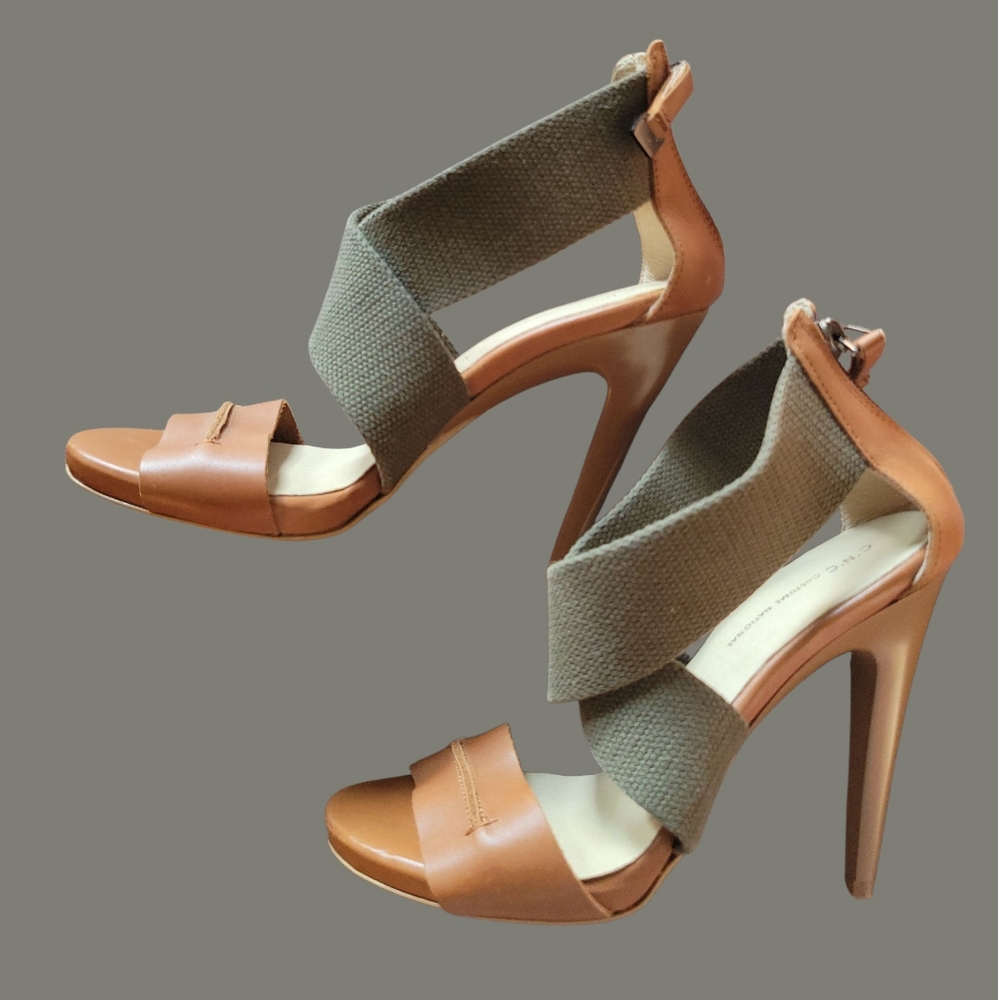 C'N'C COSTUME NATIONAL Women's Crisscross Stiletto Shoe Sandals Sz.6